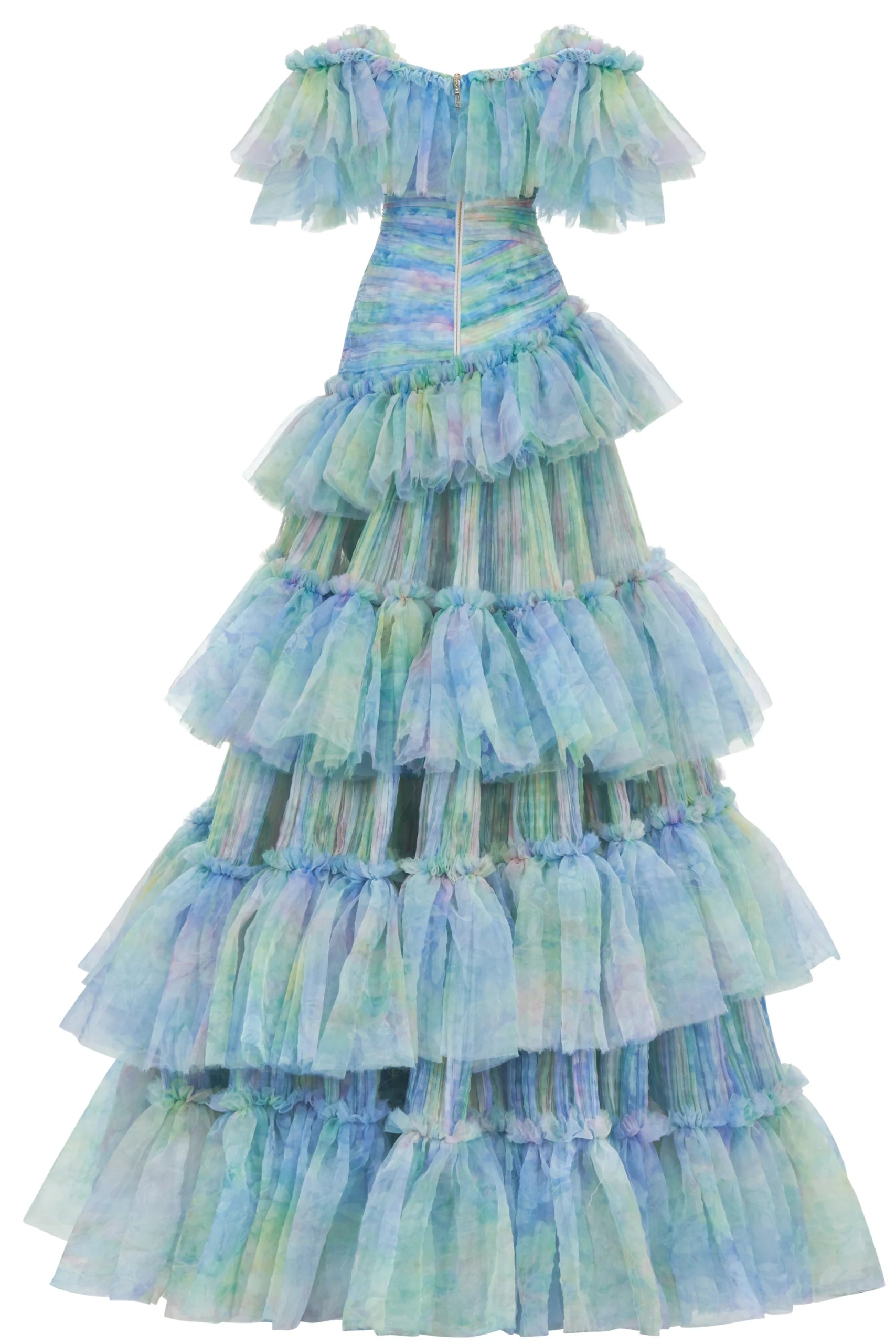 Ruffled Floral Seersucker Dress