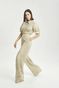Tailored Straight-Leg Trousers with Gold Detail