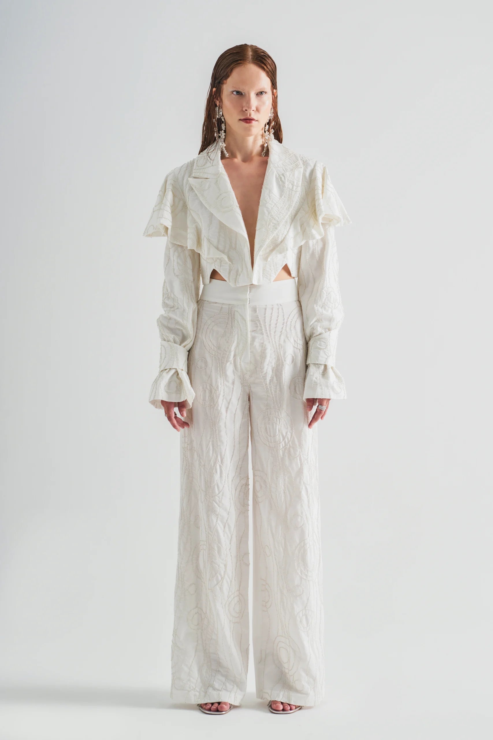 Trousers with Embroidery Detail